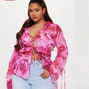 Floral Pink Women's Top